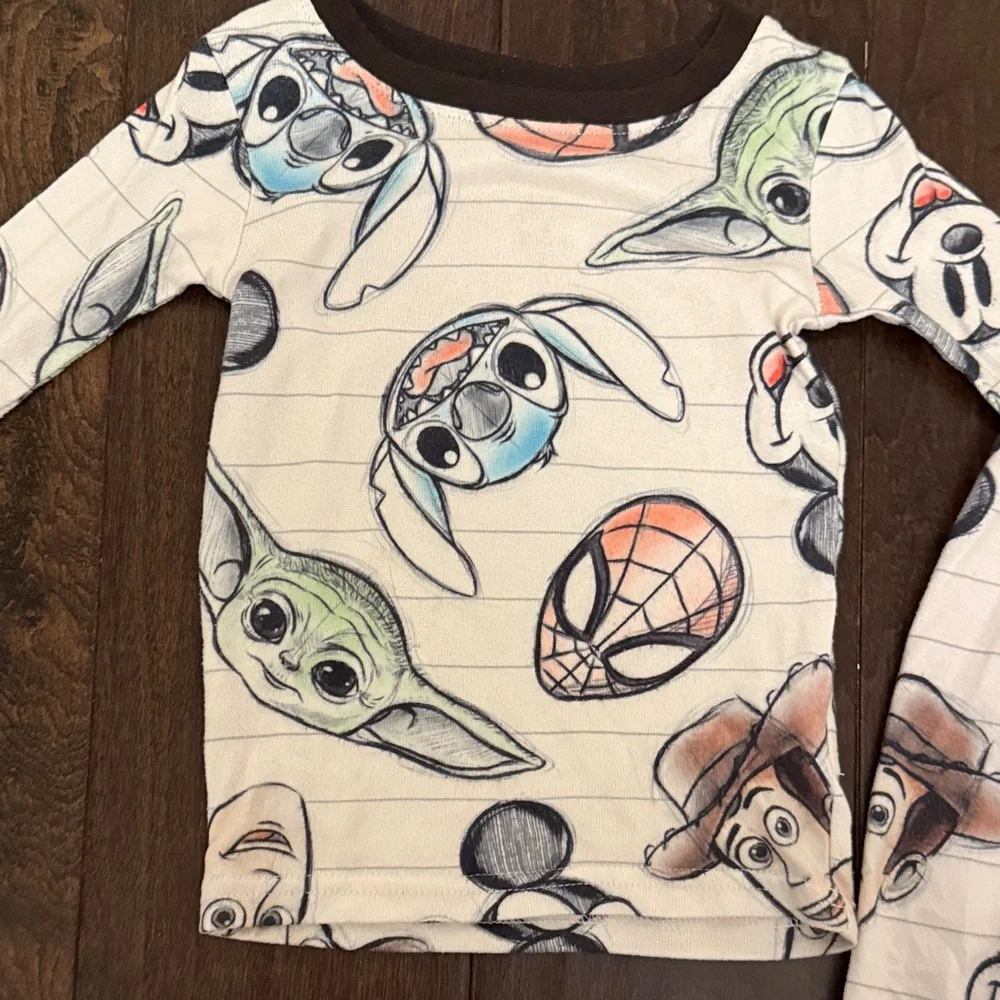 Disney 100 Gender Neutral Pajamas! Toy Story, stitch, grogu, spiderman& Mickey